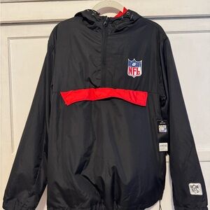 NFL Black Windbreaker with Logo